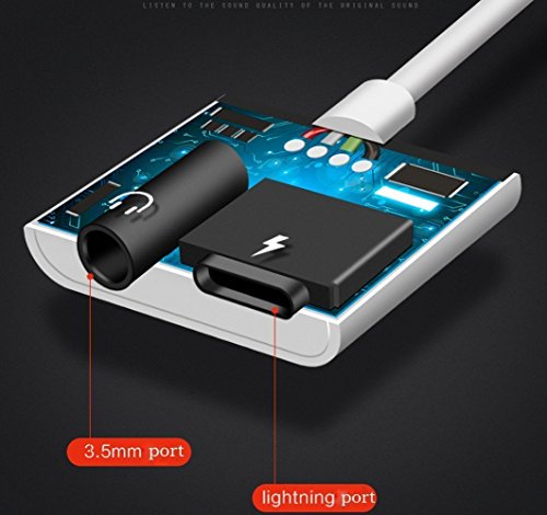 image for Aitaton Lightning Jack Headphone Adaptor Charger for 8/8 Plus iPhone 7