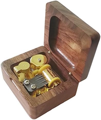 18 Note Retro Wind-Up Wooden Musical Box With Gold-plating Movement in,Walnut Wood Music Gift Box,You Are My Sunshine Music Box