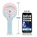 FIGROL Mini Misting Fan Outdoor Handheld Fan Portable USB Fan,with Battery Recharge and Metal Clip,3 Speeds Adjustable(Pink)