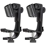 Blueseason Adjustable Drum Microphone Clips Rim Snare Mount Clamp Holder Gear Studio 2Pcs