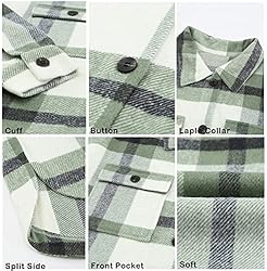 BTFBM Women's Long Sleeve Button Down Jackets Plaid