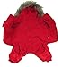 Pineocus Small Dog Apparel Airman Fleece Winter Coat Snowsuit Hooded Jumpsuit Waterproof Coat(for Dog Like Poodle, Pinscher, Shih tzu,Chihuahua, Size Runs Small One to Two Size Than US Size) Red XL