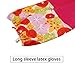 Mackertop Winter Water Stop Fleece Warmer Floral Flower Latex Rubber Gloves Dishwashing Gloves Kitchen Gloves 1 Pair