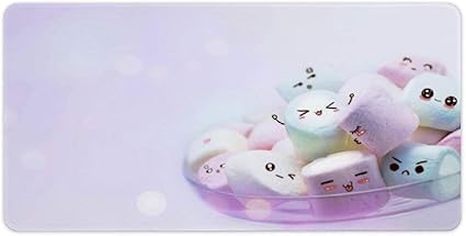 Amazon ゲーミングマウスパッドかわいいマシュマロデスクトップおよびラップトップ用1パック600x300x3mm 23 6x11 7x1 1 In Perfecone マウスパッド 通販