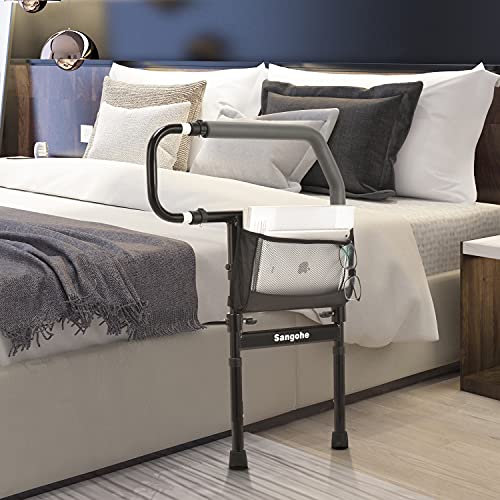 Sangohe Bed Rail for Elderly, Adjustable Bed Assist Grab Bar Handle for