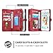XRPow iPhone 6s Plus Detachable Wallet Case 2In1 Multi-Functional Removable Magnetic Back Cover 11 Card Slots & 3 Cash Pocket Premium Folio Zipper Wallet Case for iPhone 6 Plus /6s Plus 5.5
