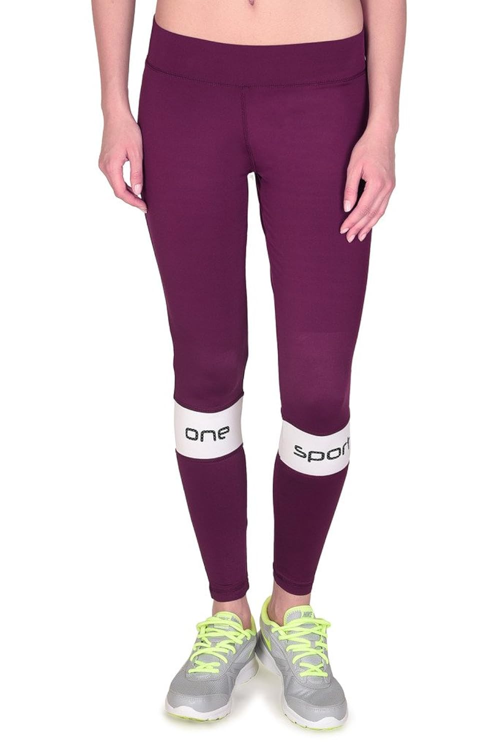 onesport women's polyester spandex jersey wine tights(onsp30wn-p)
