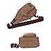 Termichy Canvas Sling Chest bag for Men Women, Unisex Shoulder Crossbody Backpack for Travel Hiking Camping Cycling or other Outdoor activities (Coffee)