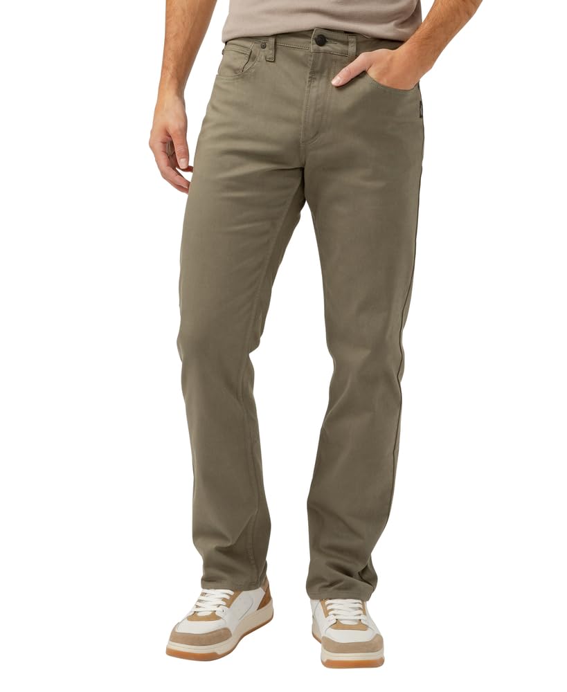 Silver Jeans Co. Men’s Machray Athletic Fit Straight Leg Jeans, Olive, 31W x 32L