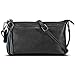Lecxci Womens Small Leather Crossbody Bag, Zipper Clutch Phone Wallet Purse with [6 Card Slots] for Women (Black)