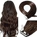 14 Inch Remy Tape in Human Hair Extensions 20pcs 40g/pack Highlight #2 Dark Brown Balayage Long Straight Hair Seamless Skin Weft Invisible Double Sided Tape