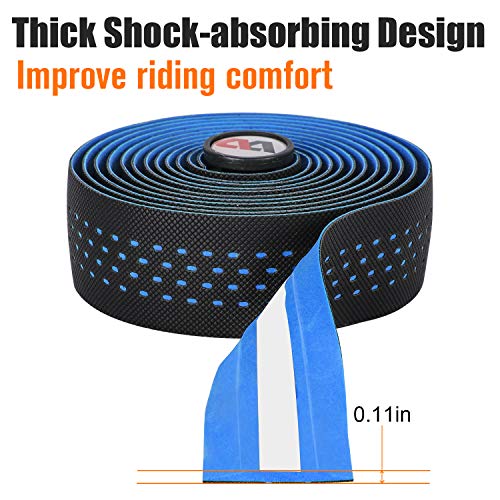 WESTGIRL Road Bike Handlebar Tape, EVA Non-Slip Soft Bicycle Bar Tape with End Plugs, Durable & Shock-Absorbing Cycling Handle Warps - 2 Rolls - Thumbnail 5