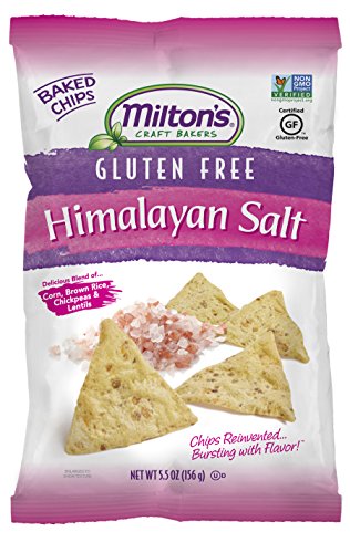 Milton's Gluten Free Baked Chips, Himalayan Salt, 5.5 Ounce Bag (Pack of 12)