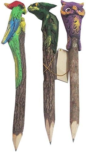 Branch Twig 1 SET = (3 Pcs) FANCY PENCIL TOP HEAD WITH ANIMALS IDEAS SMALL GIFT FOR FRIENDS AND CHILDREN by FANCY Pencil