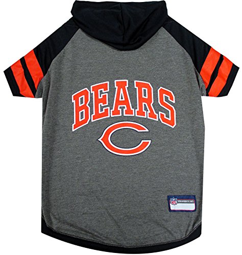 NFL Chicago Bears Hoodie for Dogs & Cats. | NFL Football Licensed Dog Hoody Tee Shirt, Medium| Sports Hoody T-Shirt for Pets | Licensed Sporty Dog Shirt.