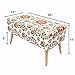 Otto & Ben Mid Century Ottoman with EASY LIFT Top, Upholstered Shoe Ottomans Seats for Entryway and Bedroom, Retro Floral