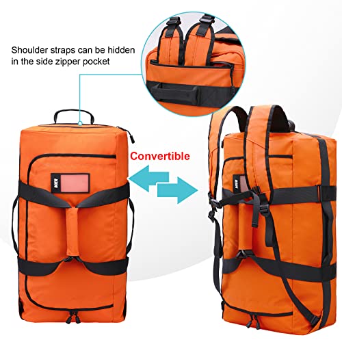 MIER 60L Water Resistant Backpack Duffle Heavy Duty Convertible Duffle