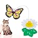 2 Set of Butterfly Toy Bird Toy for Cats,Pet Cats Funny Rotating Electric Flying Butterfly & Bird Interactive Cat Toy for Kitten and Puppy