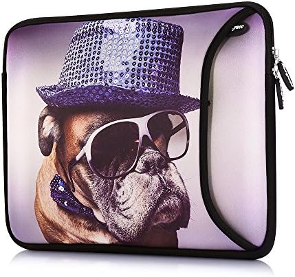 Sancyacc Laptop Sleeve Case,13-13.3inch Water-resistant 360°Shockproof Protective Laptop Bag with Pocket for MacBook Pro, MacBook Air, Notebook, Tablet iPad(Glassdog)