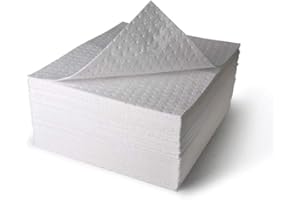 Aain LT111A Oil Spill Absorbent Mats for Garage, Oil Only White Heavy Weight Absorbent Pad 20" Length x 15" Width