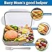 BusyMouth Bento Box,Ideal Bento lunch Box, Leakproof Lunch Containers with 3 Compartments, No BPAs,Made by Wheat Fiber Material, Microwave And Dishwasher Safe,12-Month Guarantee (White)