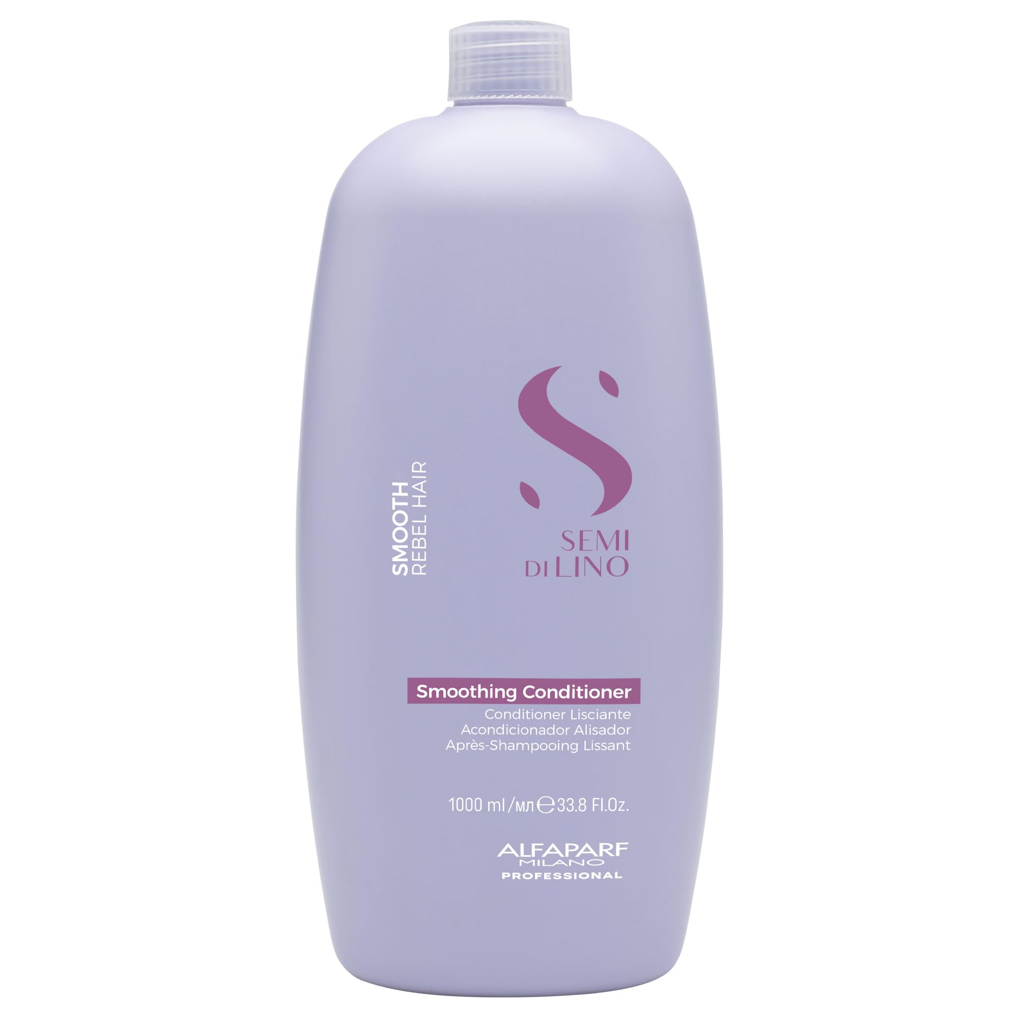 ALFAPARF MILANO Semi di Lino Smooth Conditioner for Frizzy and Rebel Hair - Detangles Hair - Controls Frizz - Straightens and Hydrates Unruly Hair, 33.8 fl. oz. Image