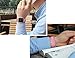 TOROTOP Pink Genuine Leather Crocodile Pattern Watch Band Replacement Strap for Apple Watch 38mm Model with Silver Deployment Clasp