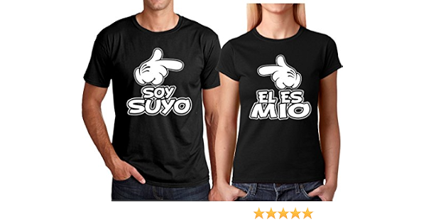 Amazon.com: Soy Suyo El ES MIO He's Mine She's Mine - Camisetas de San  Valentín : Ropa, Zapatos y Joyería