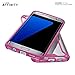 Galaxy S7 Edge Case, POETIC [Affinity Series] [Premium Thin][Corner Protection]No Bulk/Protection where its needed/Dual Material Protective Bumper Case for Samsung Galaxy S7 Edge Pink/Clear