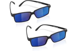 ArtCreativity Spy Glasses for Kids (Set of 3) See Behind You Sunglasses with Rear View Mirrors - Fun Party Favors, Detective Gadgets, Secret Agent Costume Props, Gift Idea for Boys and Girls Blue