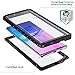 ROBO Galaxy Note 10 Waterproof Case, Built-in Screen Protector 360° Shockproof Protective Case with Dirtproof Snowproof Full Body Cover Suitable for Samsung Note 10 2019 (Black+Transparent)