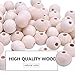 BronaGrand 100pcs 14mm Natural Color Round Ball Wood Spacer Beads Jewelry Findings Charms