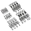 DrFish-Saltwater-Fishing-Swivel-Snap-Swirl-Connector-Cork-Screw-Swivel-Stianless-Black-42-220LB-Pack-of-2010