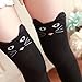 Women's Socks,Neartime Winter Cartoon Shape Over Knee Long Boot Thigh-High Warm Socks (Black)