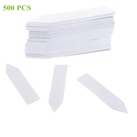 Qiorange 500Stk. Mini Plastik Pflanzenstecker Stecketiketten Beschriften Pflanzschilder Schilder 10CM * 2CM Sind Praktisch fü