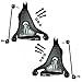 Brock Replacement Pair of Front Lower Control Arms with Sway Bar Links Bushing & Ball Joint Kits Compatible with 93-97 850 V70 S70 86284958