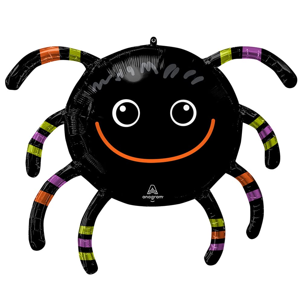 Amscan Anagram 4481601 - Halloween Smiley Spider Party Foil Balloon - 28"