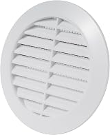Vent Systems 90 mm Round White Air Vent Cover with Integrated Mesh Screen