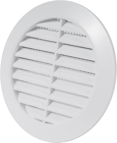 Vent Systems 90 mm Round White Air Vent Cover with Integrated Mesh Screen