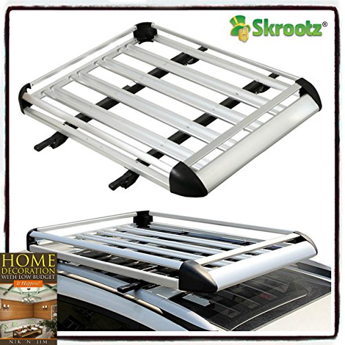 50"x38" Aluminum Car Roof Cargo Carrier Luggage Basket Rack Top w