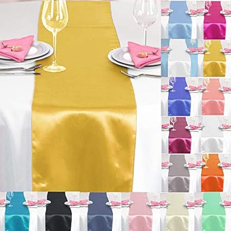 Time To Sparkle Tts Satin Table Runners 12 X108 Inch Chair Sashes Swags Wedding Party Table Decoration Gold
