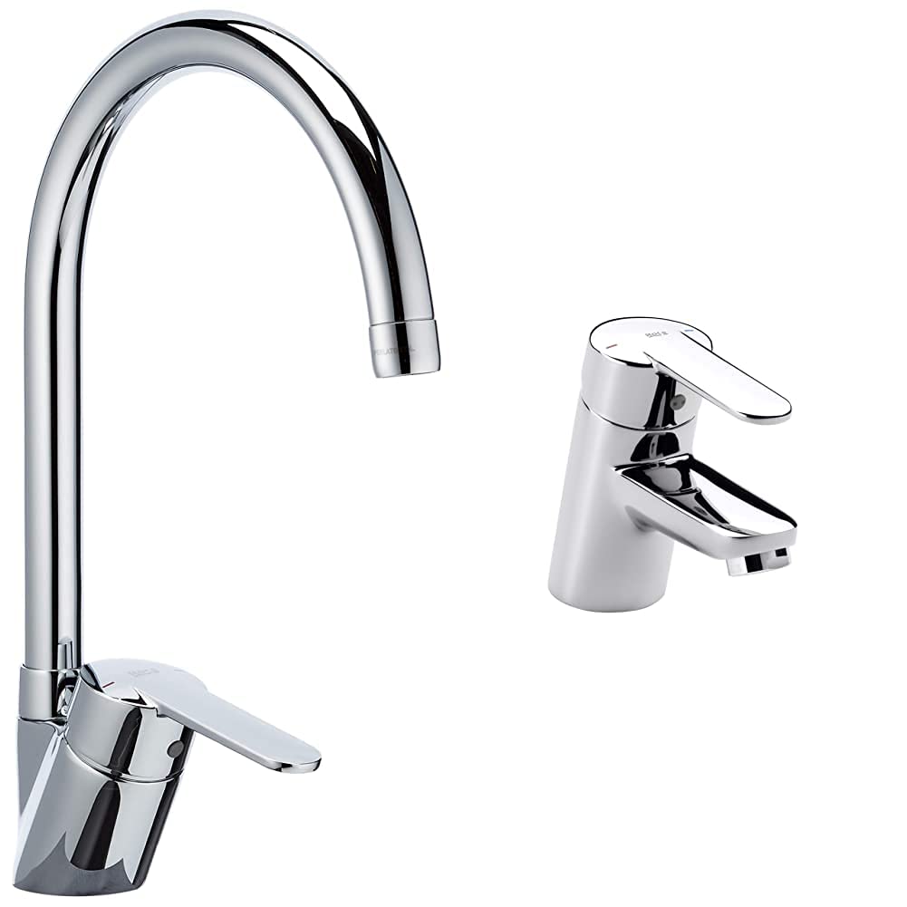 Roca-A5A8E25C00-Mezclador-Fregadero-Modelo-Victoria-Cromo-Cromado-A5A6125C00-A5A3125C00-Monomando-Lavabo-Coleccion