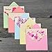 Thank You Cards set 50 Cards 50 Colored Envelopes, 5 Floral Designs Greeting Cards, Blank Foldable Note Cards Watercolor Florals Assorted Pack Greeting Cards for All Occasions 4 x 6 inches By Colorona