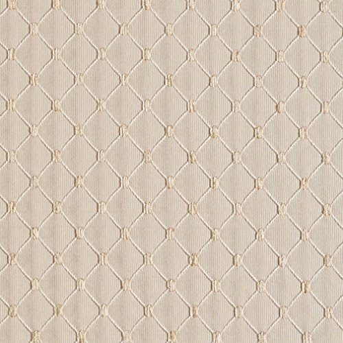 Beige Diamond Jacquard Woven Upholstery Fabric by The Yard - SKU: Harper Linen