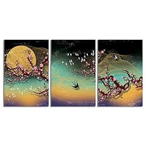 NWT Canvas Wall Art Abstract Chinese Landscape Painting...