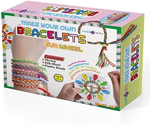 SadoCrafts Make Your Own Bracelets with EVA Wheel - Fun, Interactive, Educational DIY Jewelry Kit for Kids