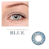 Women Multi-Color Contact Lenses Cosplay Eyes Cute Colored Charm and Attractive Cosmetic Makeup Eye Shadow (blue)
