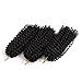 3 Packs/lot (Total 9 Bundles)Eunice Hair Marlybob Crochet Hair Afro Kinky Curly Hair Crochet Braids Curly Wave Crochet Braiding Hair Synthetic Hair Extension 3 Bundles/Pack 3 Packs/Lot (8 inch, black)