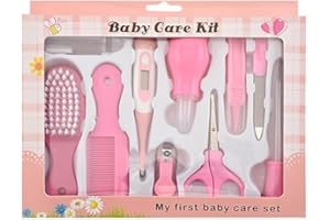 Crovakeu 10pcs Nail Cutter Set – Maternal & Child Care Kit with Hair Healthcare Cleaner – Baby Care Tools for Infant Nail & H
