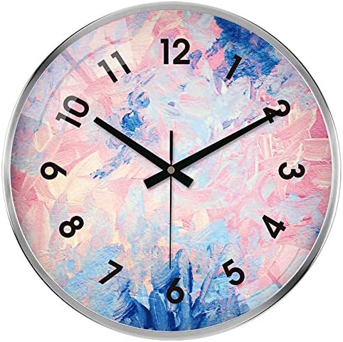 jhsajddaa Reloj de Pared, Sala de Estar, Reloj silencioso, Metal, Reloj